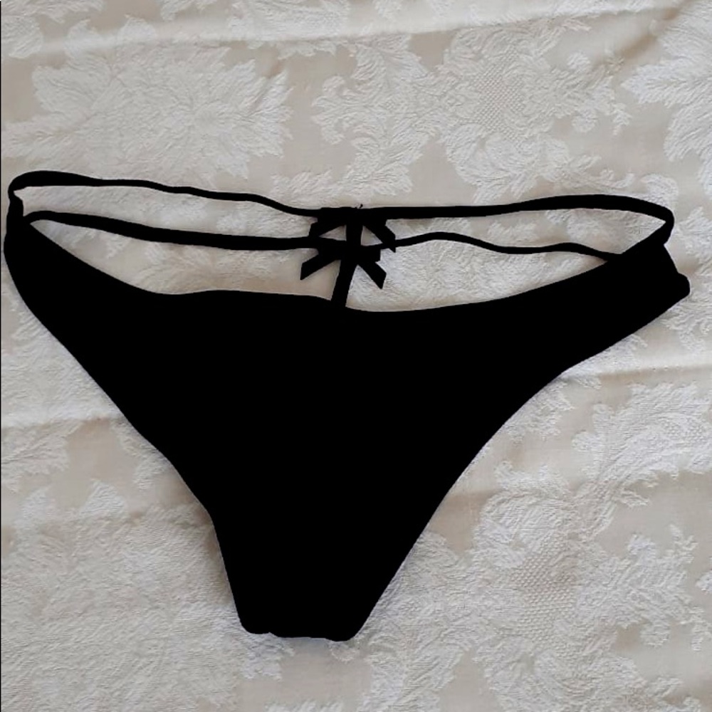NEW Black Thong with Bows